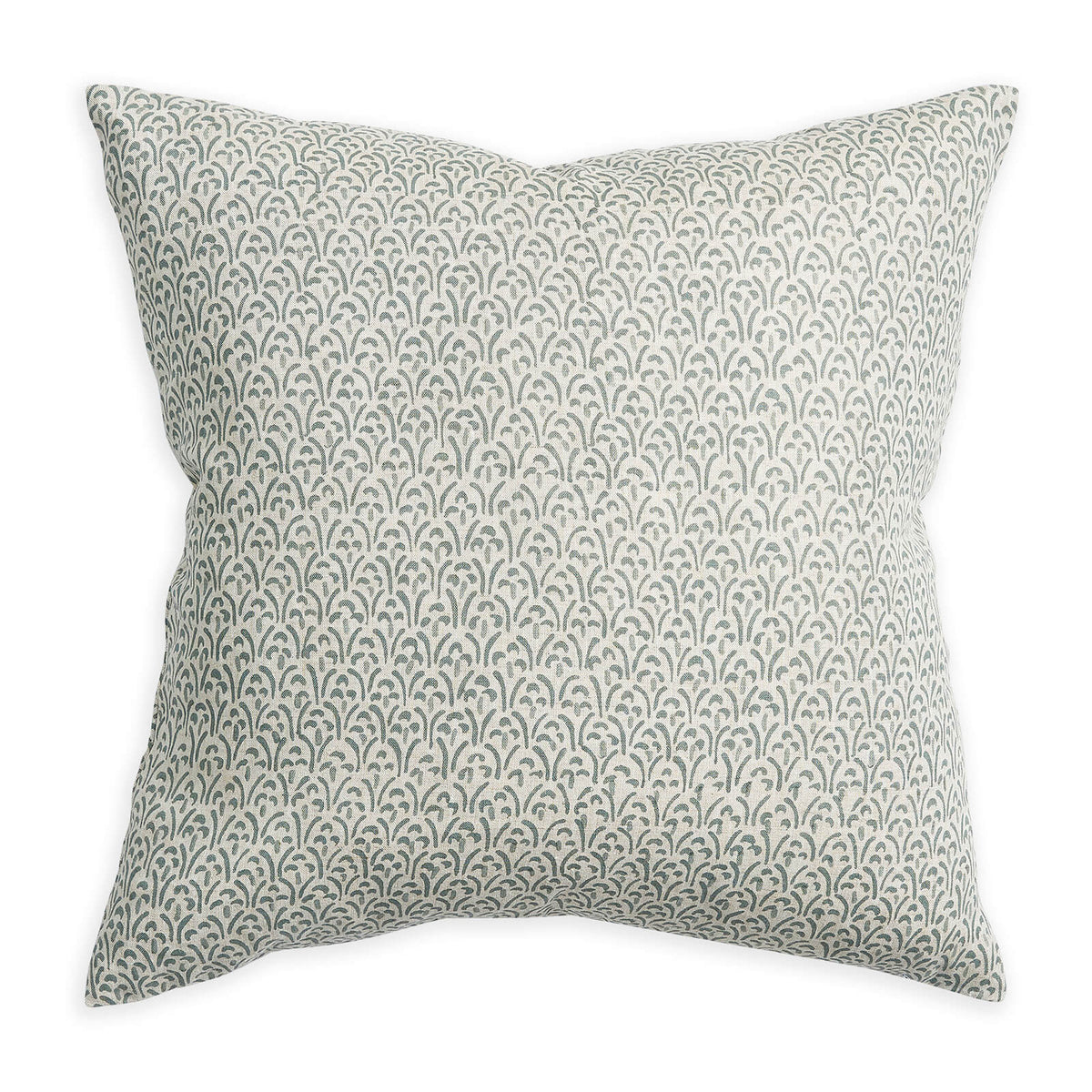 Collioure Celadon Linen Cushion, 22" x 22" Anna Hislop Home