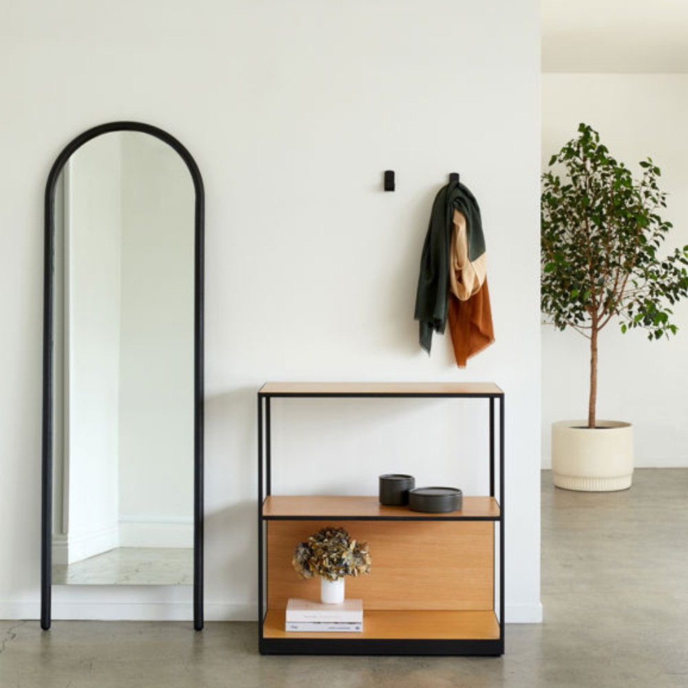 Arc Full Length Mirror, Black 70" X 23" Anna Hislop Home