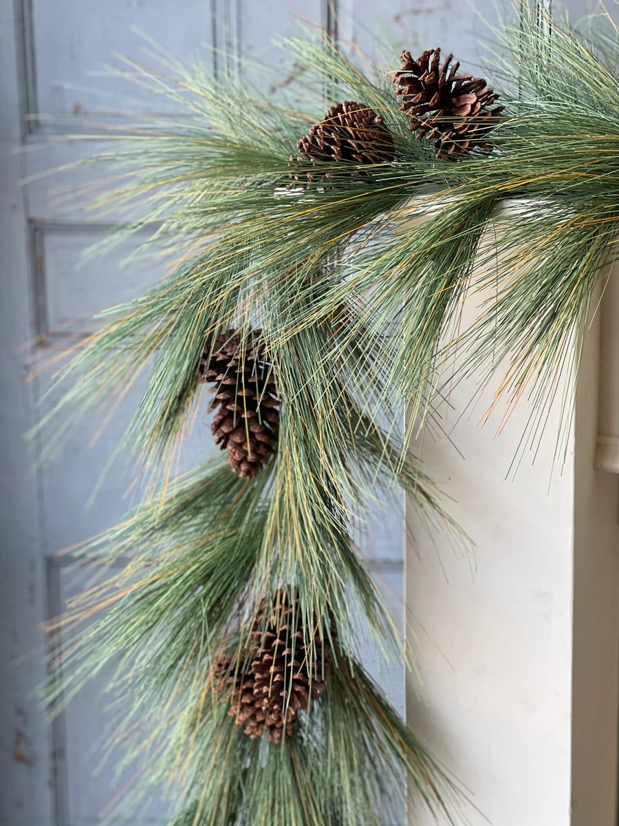 Giant Pine & Sugar Cone Garland, 6' Anna Hislop Home
