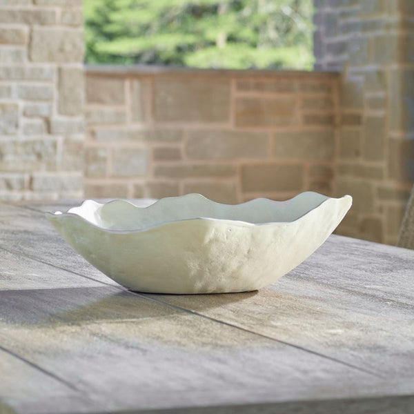 Obscura Outdoor Bowl, Warm White, 16"W x 5"H x 12"D