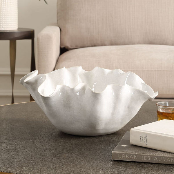 Ruffle Bloom Bowl, 16"W x 7"H x 14"D