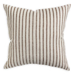 Kythira Cocoa Linen Cushion, 22" x 22"