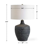 Graphite Table Lamp, 25"H