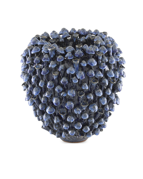 Manitapi Medium Blue Vase, 11.5"H x 11.5"Dia