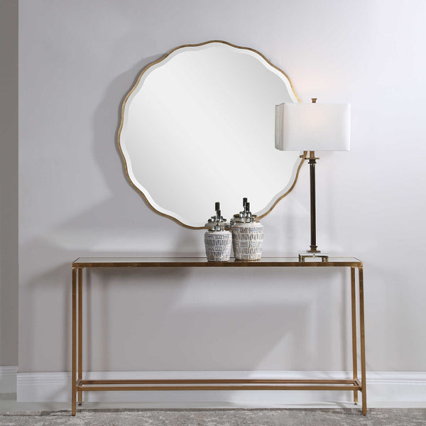 Aneta Round Mirrors, Gold, 42"
