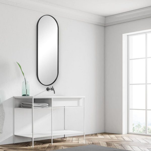 Varina Tall Black Mirror, 22"W x 60"H