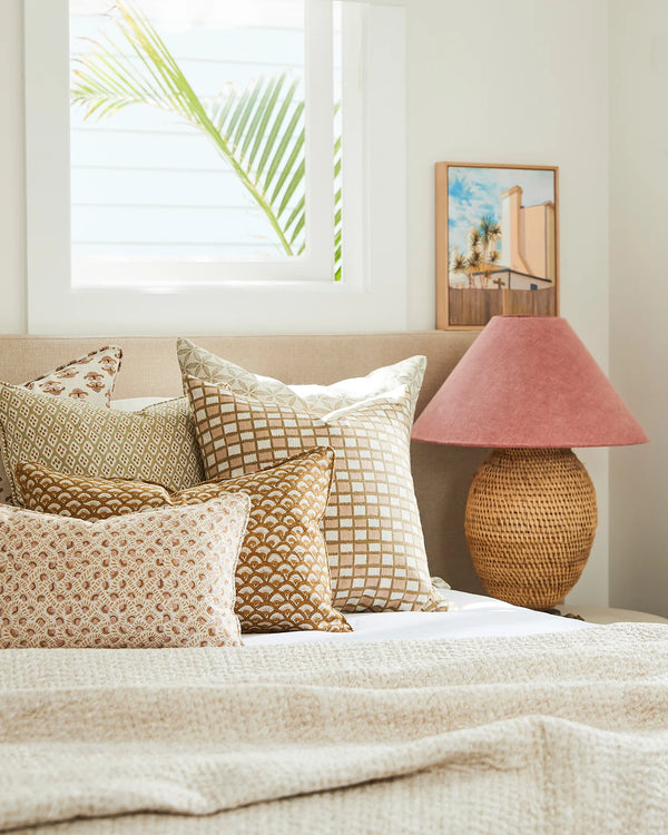 Osaka Elm Linen Cushion, 22" x 22"