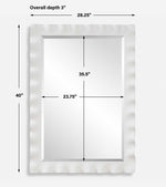 Haya Mirror, White, 28"W x 40"H
