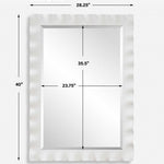 Haya Mirror, White, 28"W x 40"H