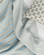 Fiore Khaki Linen Cushion, 22" x 22"
