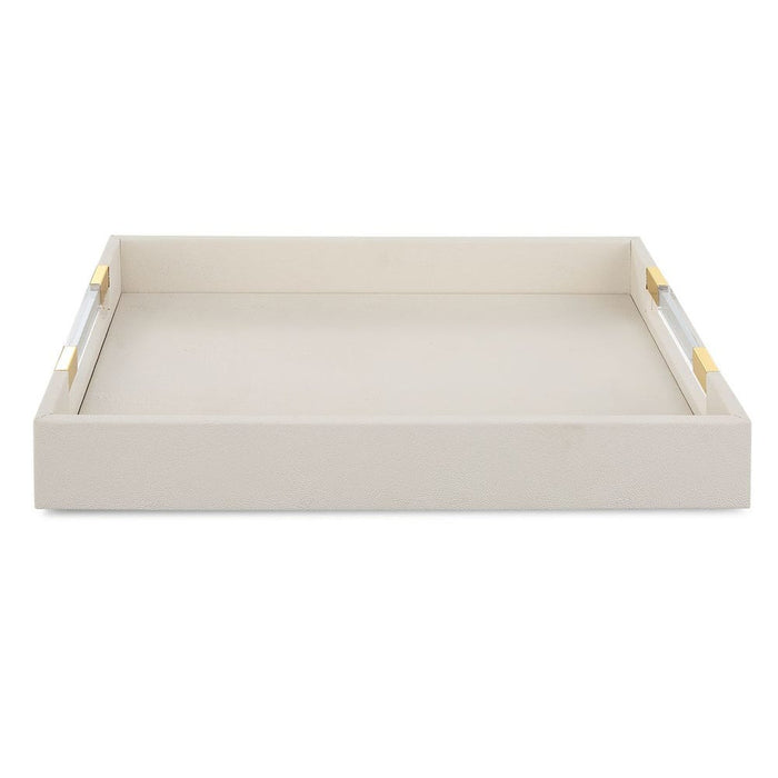 Wessex Tray, White, 19"W x 3"H x 14"D