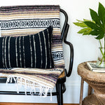 Carmen Black With Grey Stripe, 14" x 36"