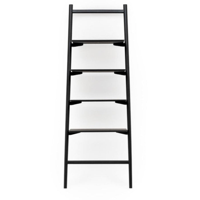 Tosta Leaning Shelf, Black, 26.75" W × 17.25" D × 75.5" H