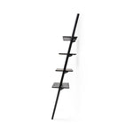 Tosta Leaning Shelf, Black, 26.75" W × 17.25" D × 75.5" H