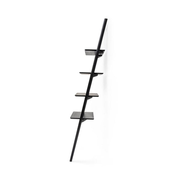 Tosta Leaning Shelf, Black, 26.75" W × 17.25" D × 75.5" H