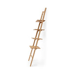 Tosta Leaning Shelf, Light Oak, 26.75" W × 17.25" D × 75.5" H