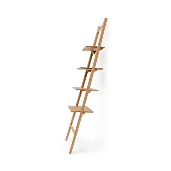 Tosta Leaning Shelf, Light Oak, 26.75" W × 17.25" D × 75.5" H