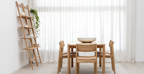 Tosta Leaning Shelf, Light Oak, 26.75" W × 17.25" D × 75.5" H