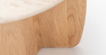 Eden Side Table, Light Oak/Travertine, 21.7" Dia × 19.7"H