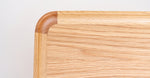 Nell Console Table, Light Oak with Travertine Shelf, 63"W × 13.75"D × 29.5"H