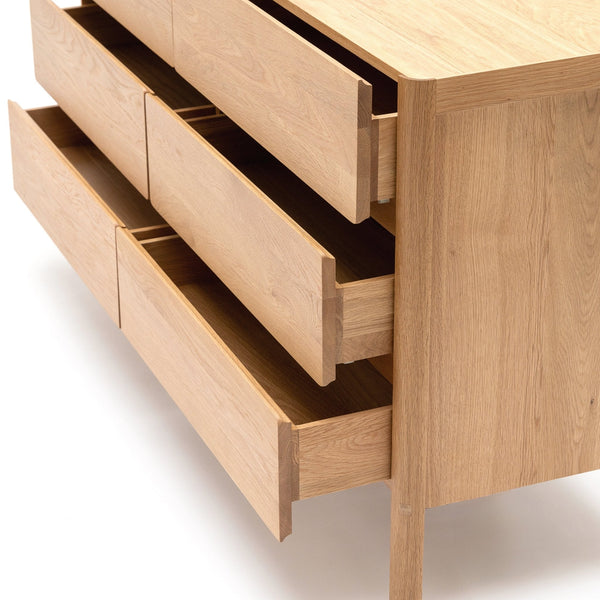 Nell Dresser, 6 Drawers, Light Oak, 63"W