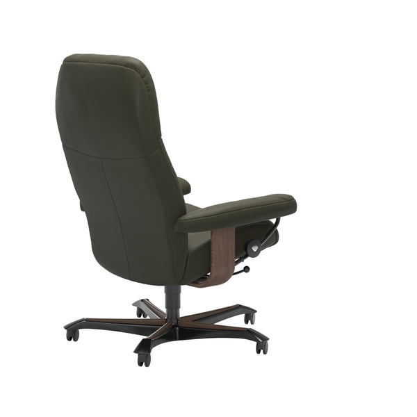 Consul Office Chair, Paloma Shadow/Walnut