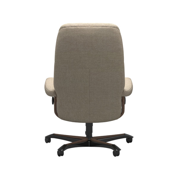 Stressless® Consul Home Office Chair, Daisy Beige/Walnut