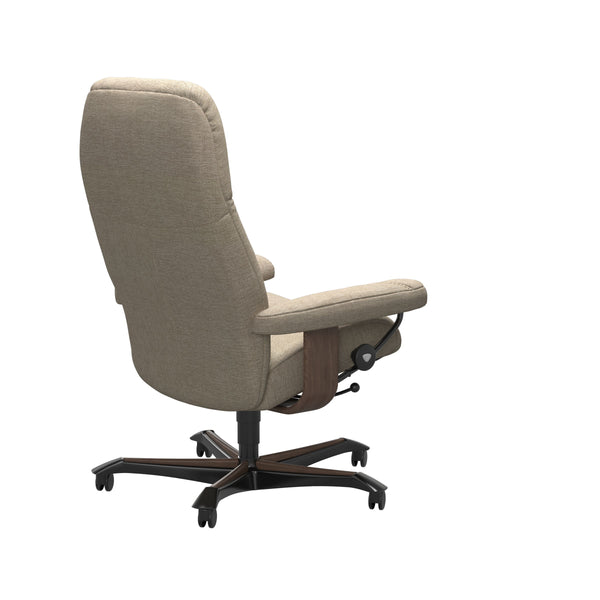 Stressless® Consul Home Office Chair, Daisy Beige/Walnut