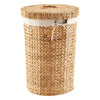 Round Water Hyacinth Hamper, 17.38"Dia