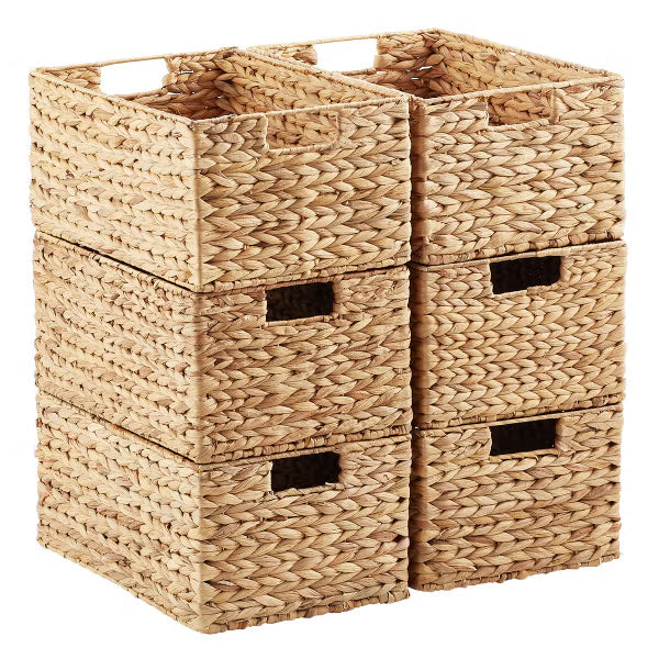 Water Hyacinth Bin Natural, 5 Sizes