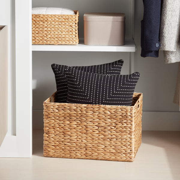 Water Hyacinth Bin Natural, 5 Sizes