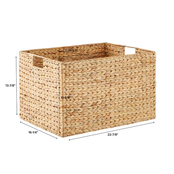 Water Hyacinth Bin Natural, 5 Sizes