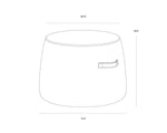 Mitchell Ottoman, Merino Cotton, 21.5"Dia x 16"H