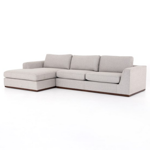 Colt 2-PC Sectional Left, Aldred Silver, 129"