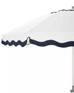 Wave Club Umbrella - White with Navy Trim