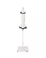 Wave Club Umbrella - White with Navy Trim