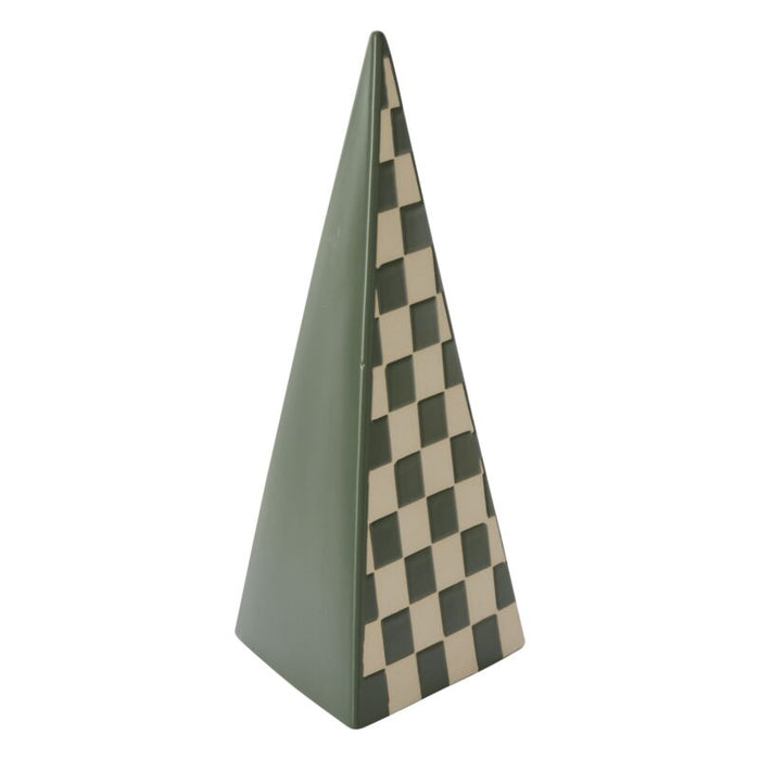 Checker Tree Figurine Green, 11"