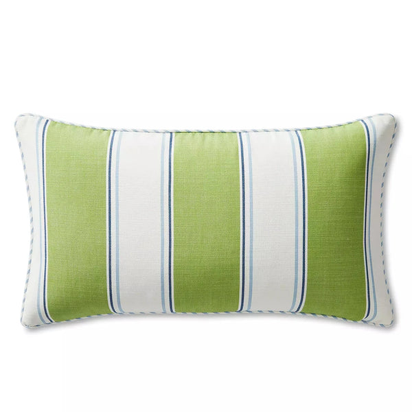 Perennials Port Stripe Pillow - Grass, 12" x 21"