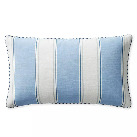 Perennials Port Stripe Pillow - Hydrangea, 12" x 21"
