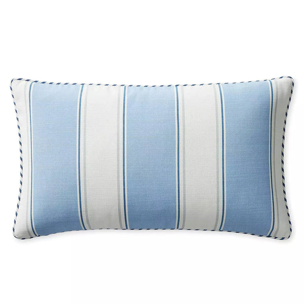 Perennials Port Stripe Pillow - Hydrangea, 12" x 21"