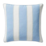 Perennials Port Stripe Pillow - Hydrangea, 22" x 22"