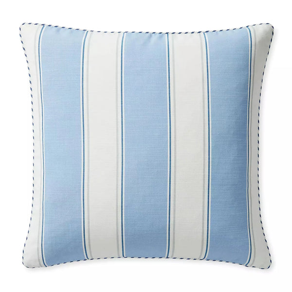 Perennials Port Stripe Pillow - Hydrangea, 22" x 22"