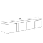 Jamille Media Console, 80"W x 19"D x 14.5"H