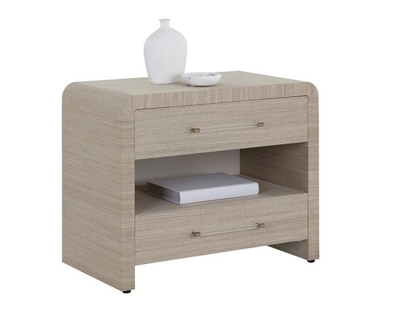 Atherton Nightstand, Sand, 34"W