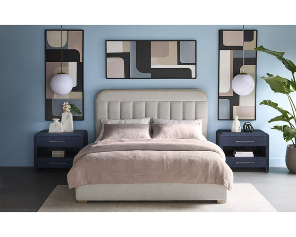 Atherton Nightstand, Indigo, 34"W