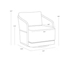 Allariz Swivel Armchair, Warm Grey