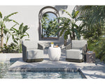 Allariz Swivel Armchair, Warm Grey