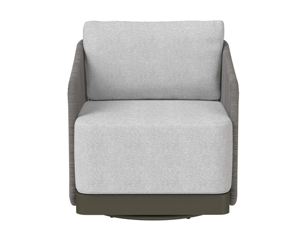 Allariz Swivel Armchair, Warm Grey