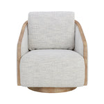 Tasia Swivel Lounge Chair, Merino Cotton Performance Fabric