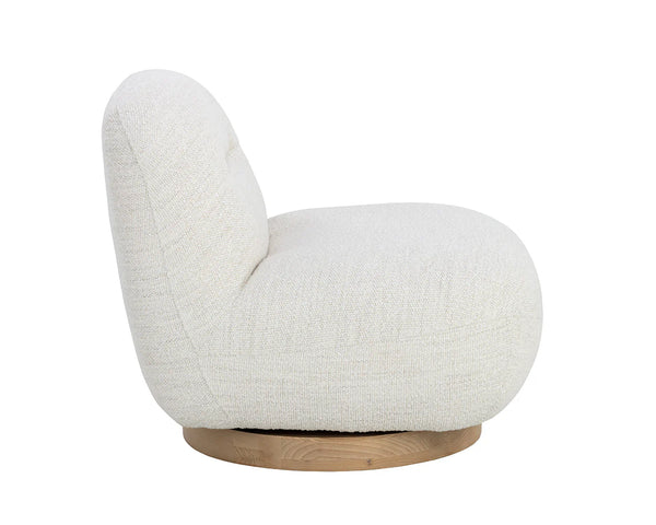 Franze Swivel Lounge Chair, Merino Pearl Performance Fabric